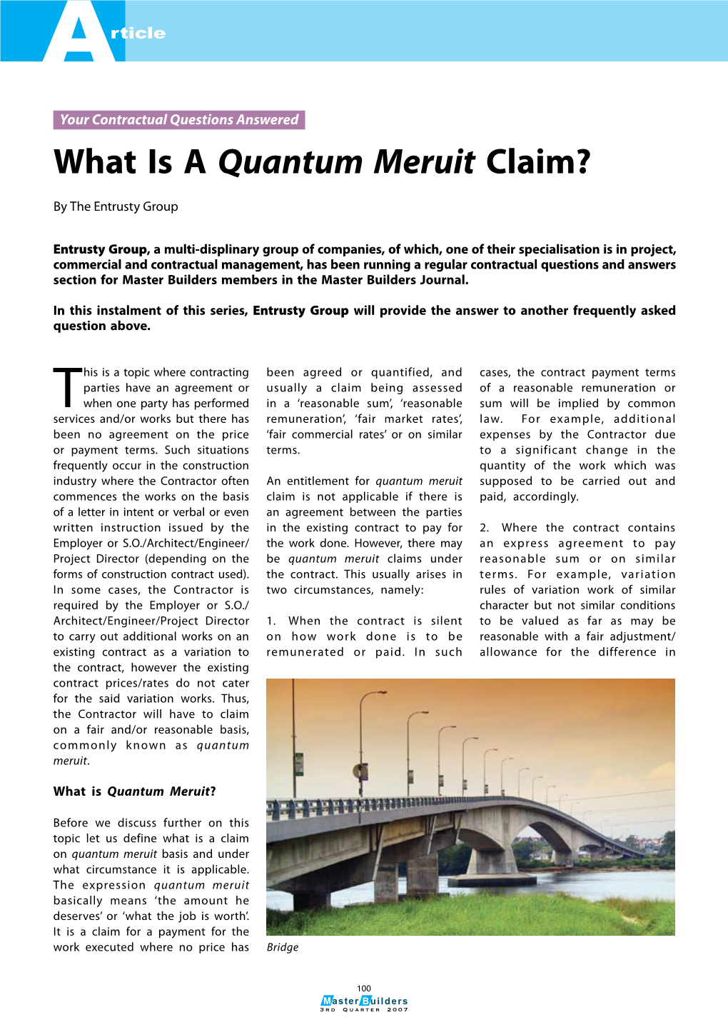 What Is a Quantum Meruit Claim?