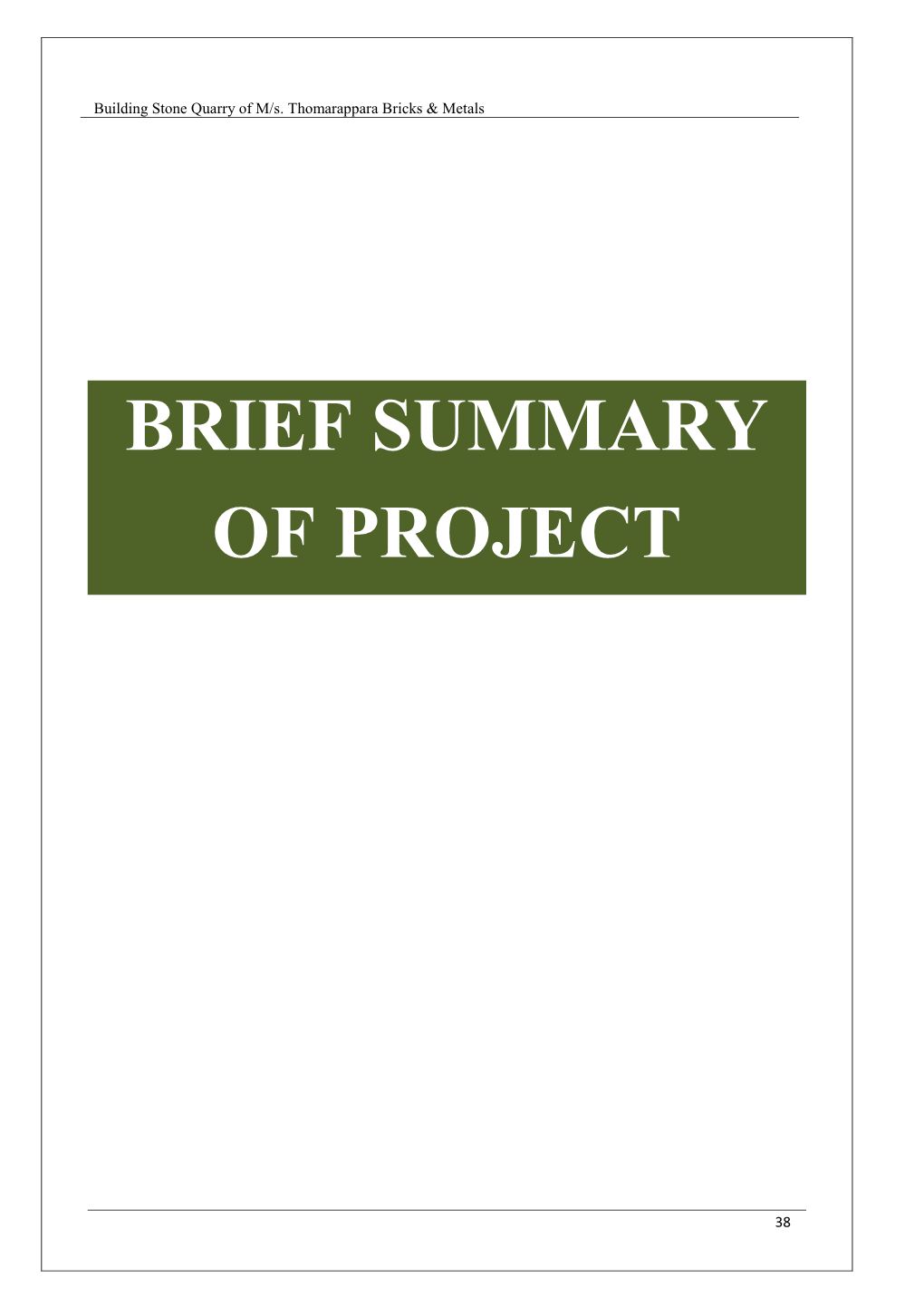 Brief Summary of Project
