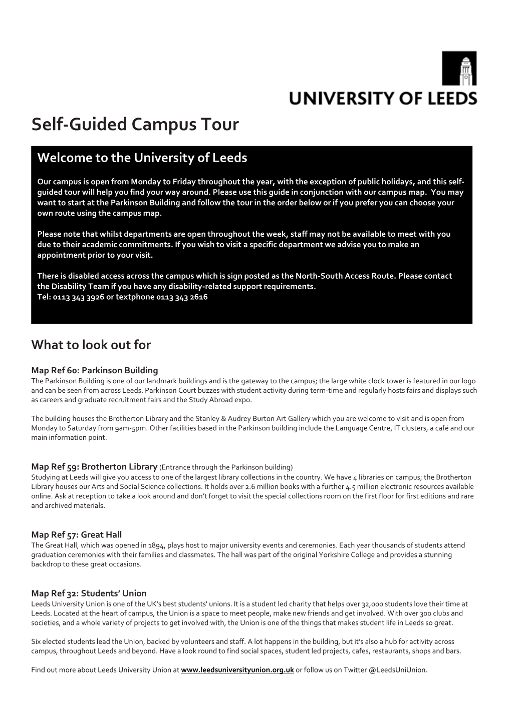 Self-Guided Campus Tour