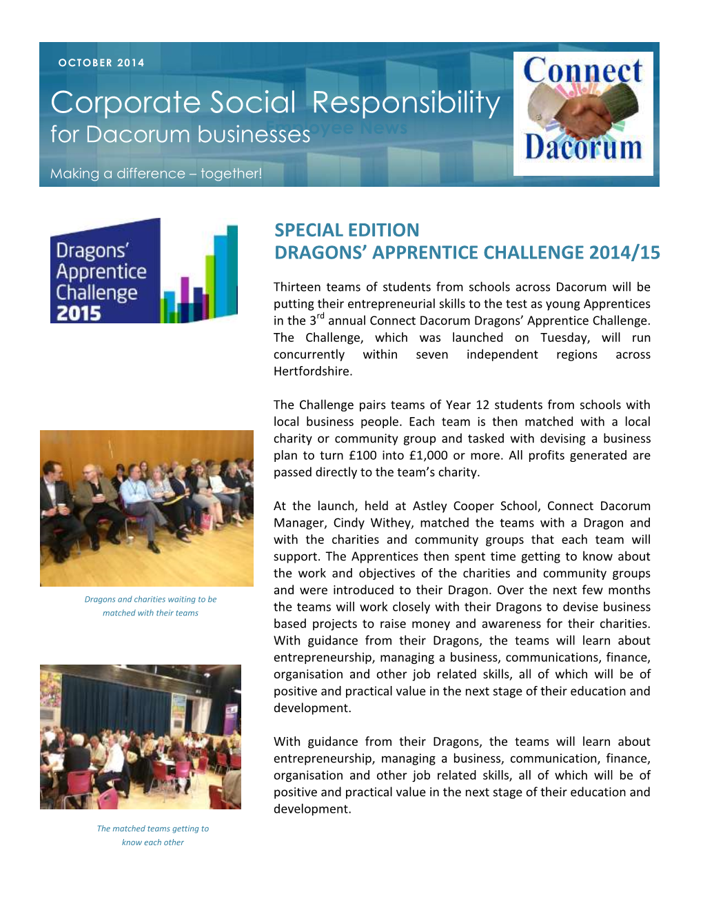 Corporate Social Responsibility for Dacorum Businessesemployee News