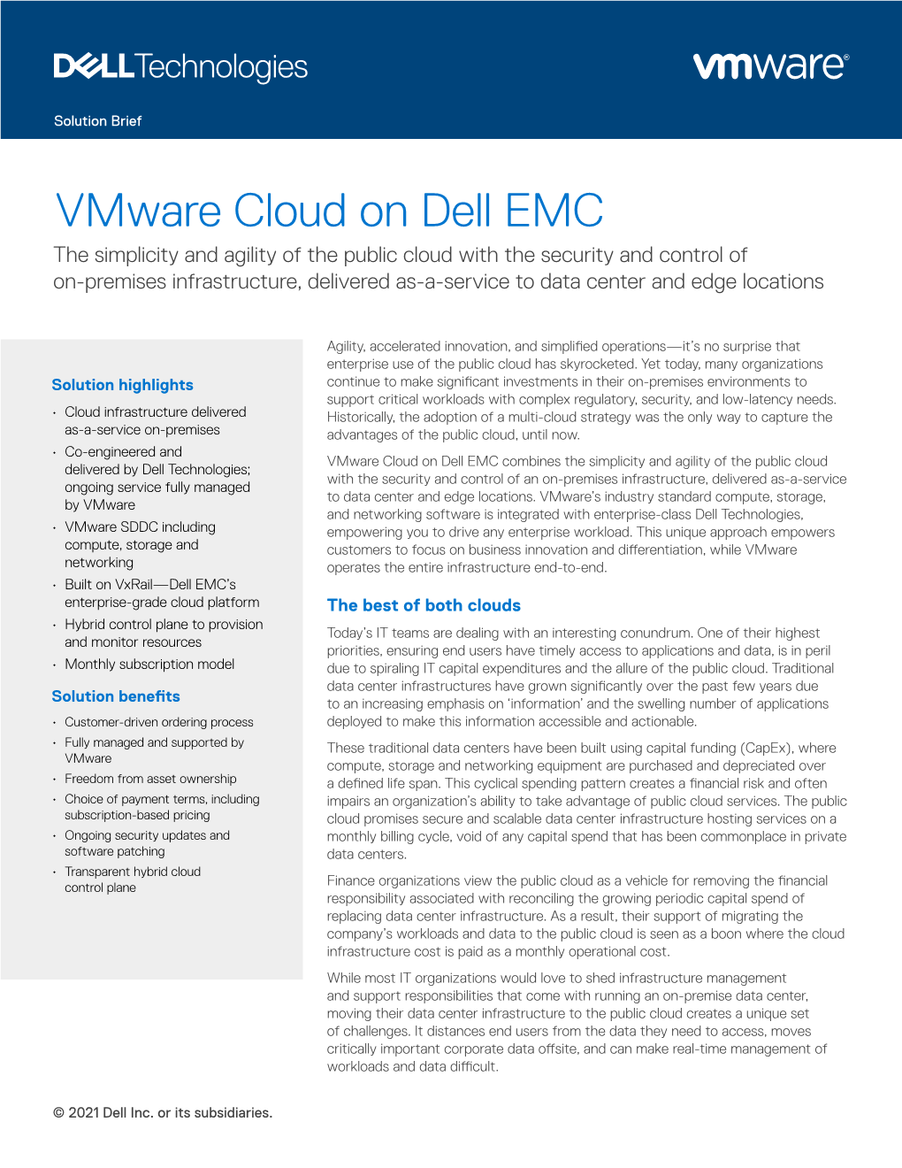 Vmware Cloud on Dell