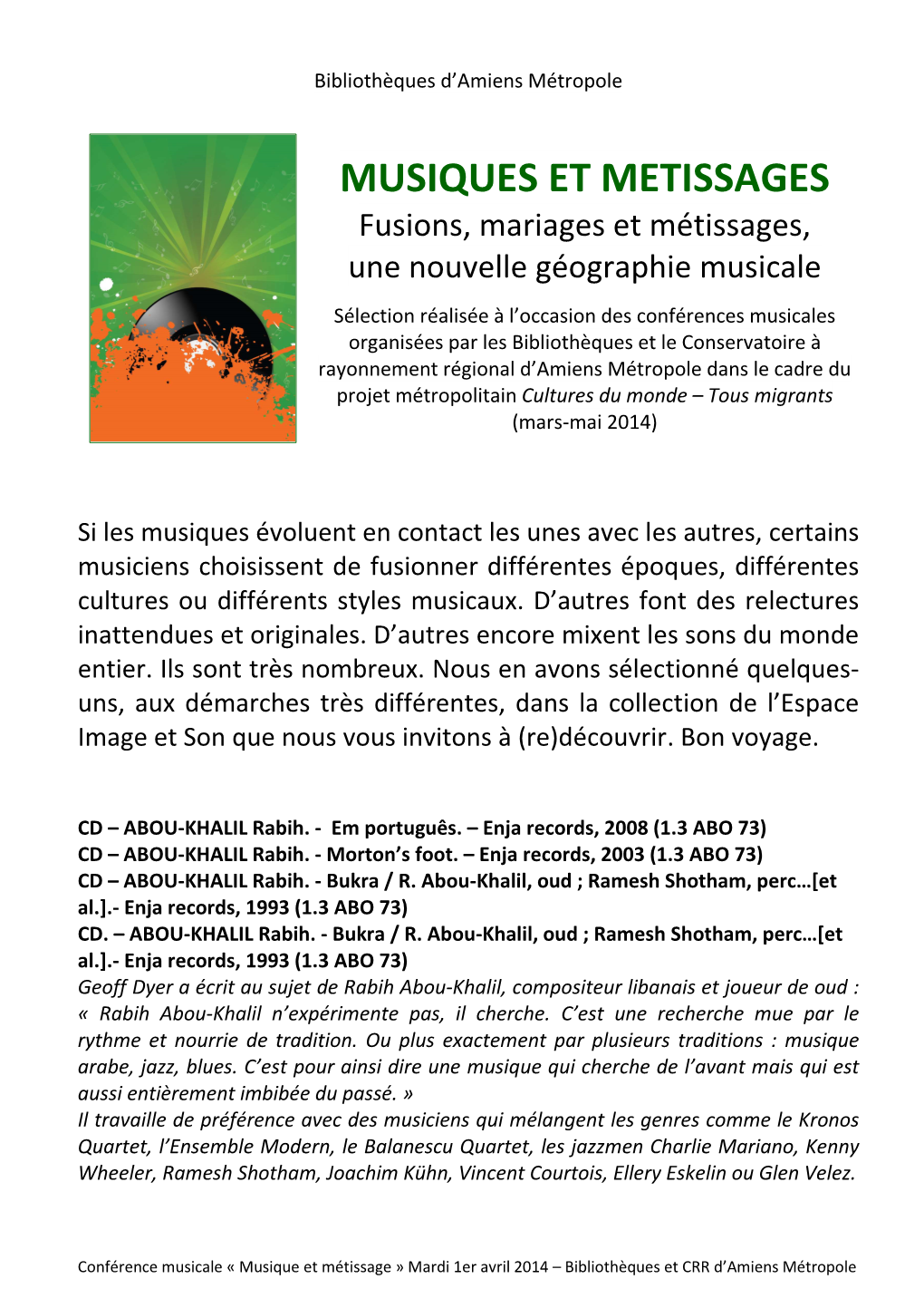 Fusions, Mariages Et Métissages #3