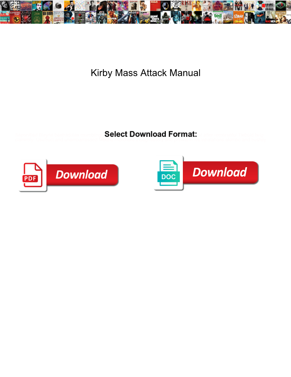 Kirby Mass Attack Manual