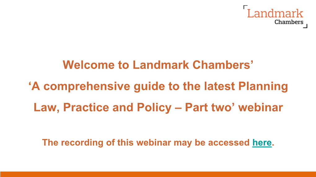 'A Comprehensive Guide to the Latest Planning Law, Practice and Policy