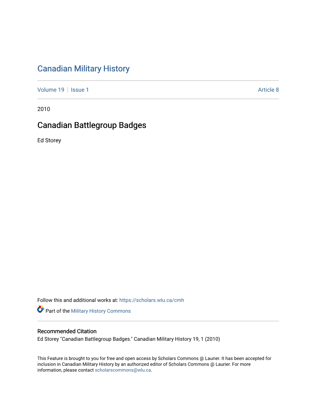 Canadian Battlegroup Badges