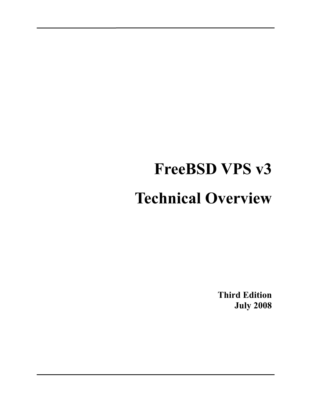 Freebsd VPS V3 Technical Overview