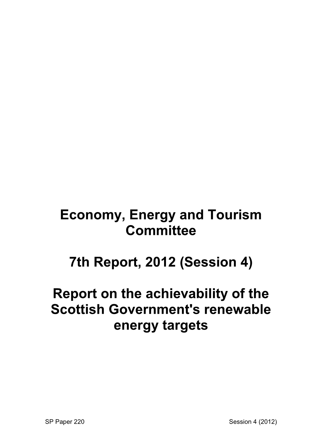 Economy, Energy and Tourism Committee 7Th