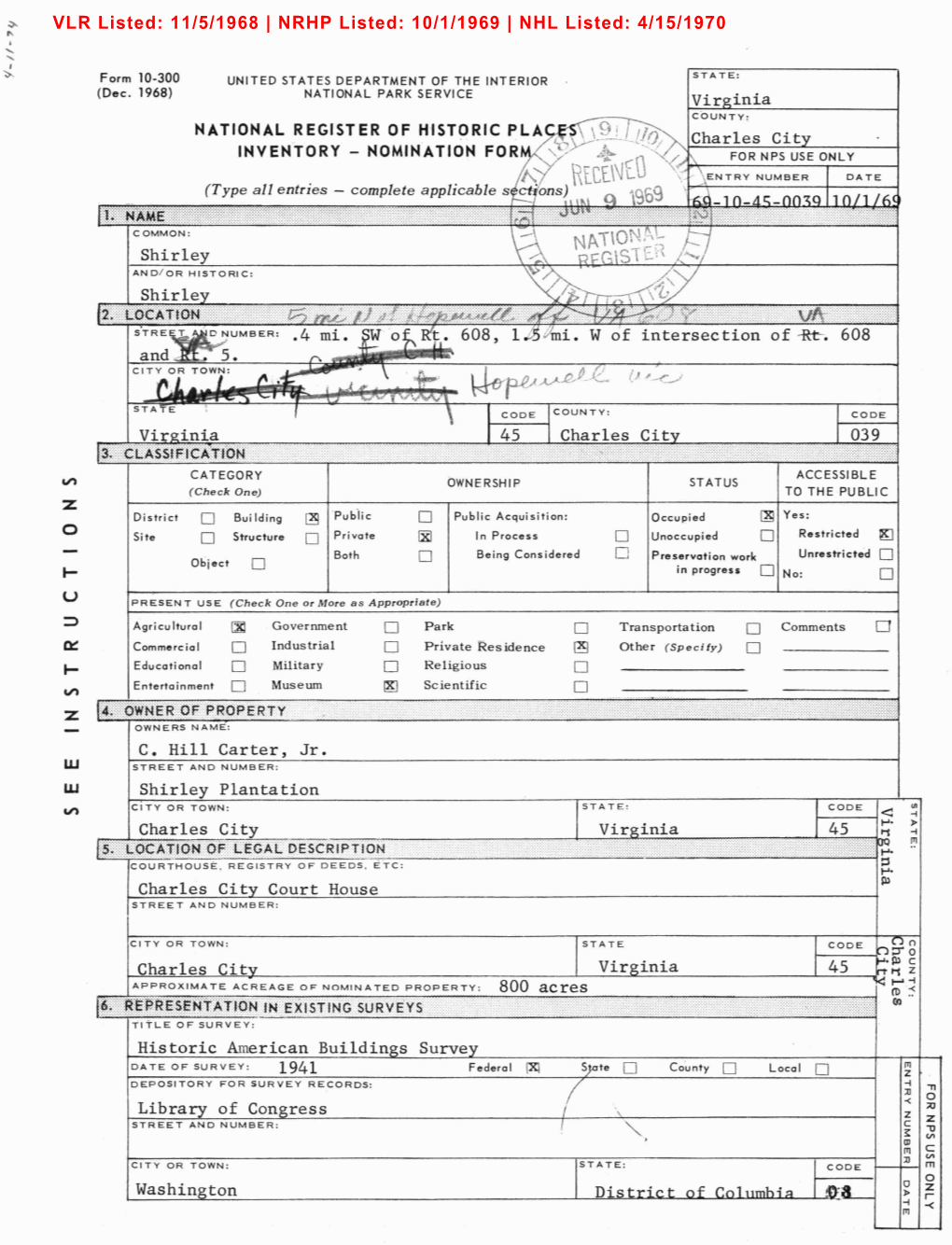 NOMINATION FORM for NPS USE ONLY ENTRY NUMBER DATE (Continuation Slieet)