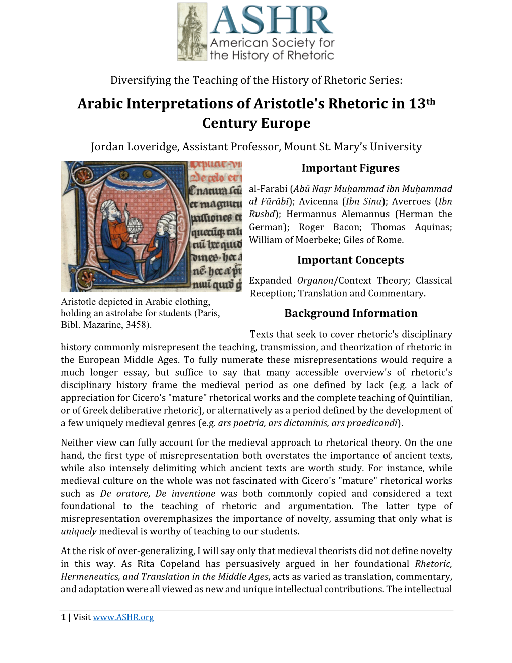 Revised ASHR Arabic Interp Aristotle Unit FINAL