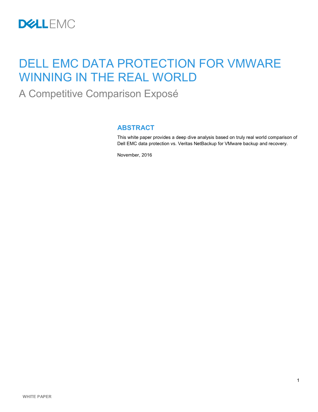 Dell EMC Data Protection for Vmware – Winning in the Real World