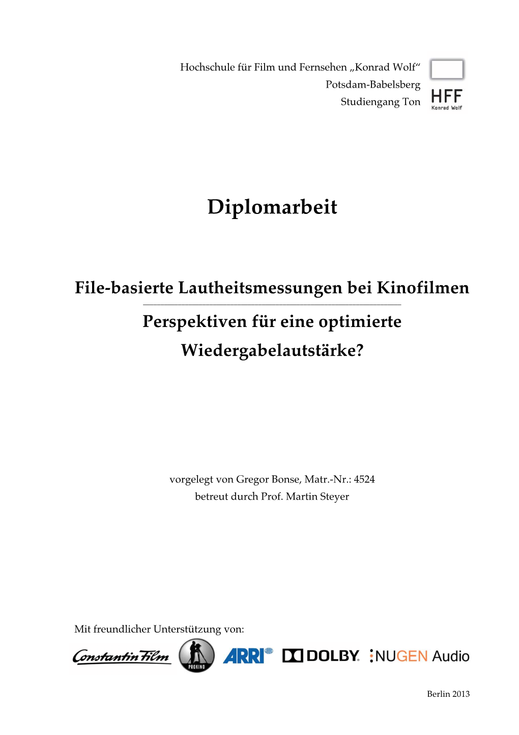 Diplomarbeit