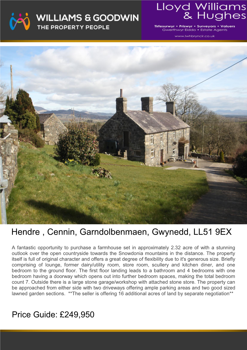 Hendre , Cennin, Garndolbenmaen, Gwynedd, LL51 9EX