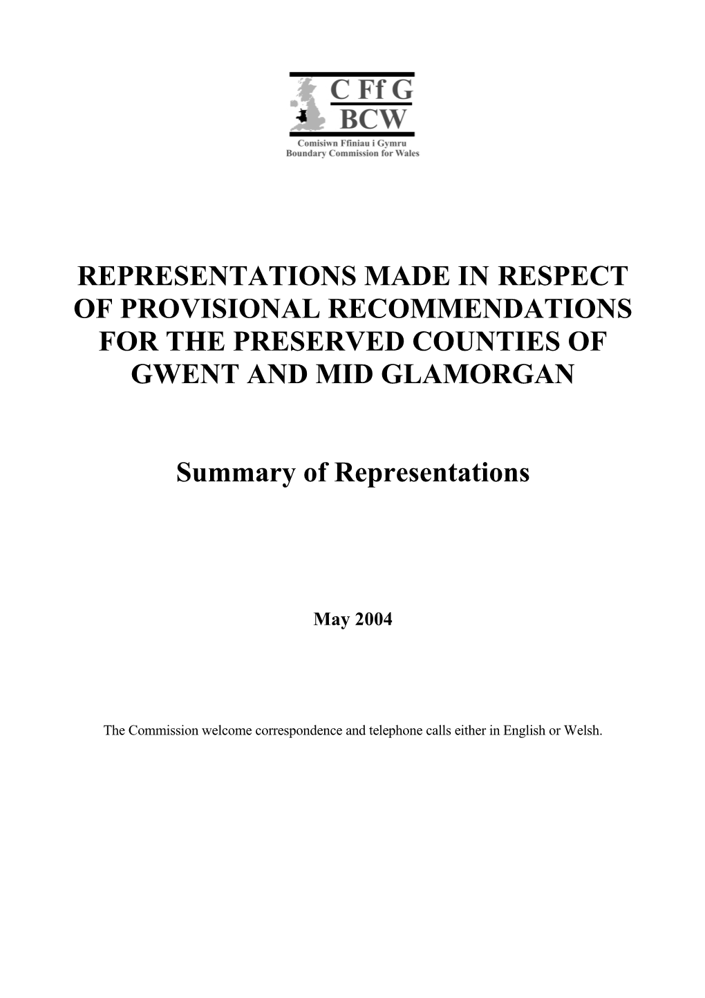 Gwent and Mid Glamorgan Summary
