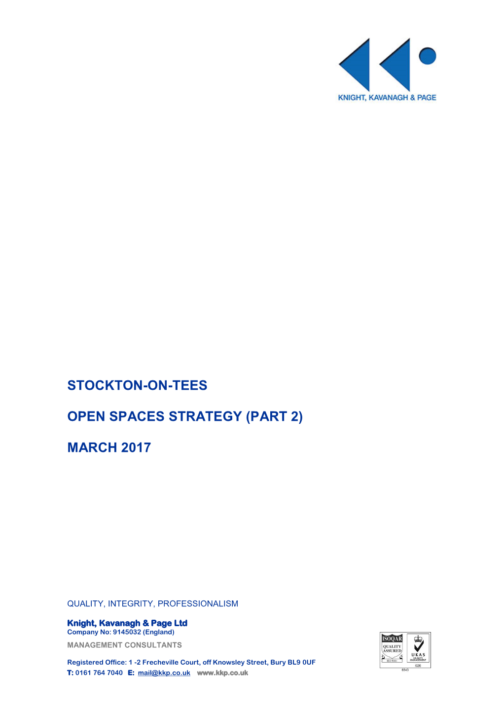 Stockton-On-Tees Open Spaces Strategy (Part 2)