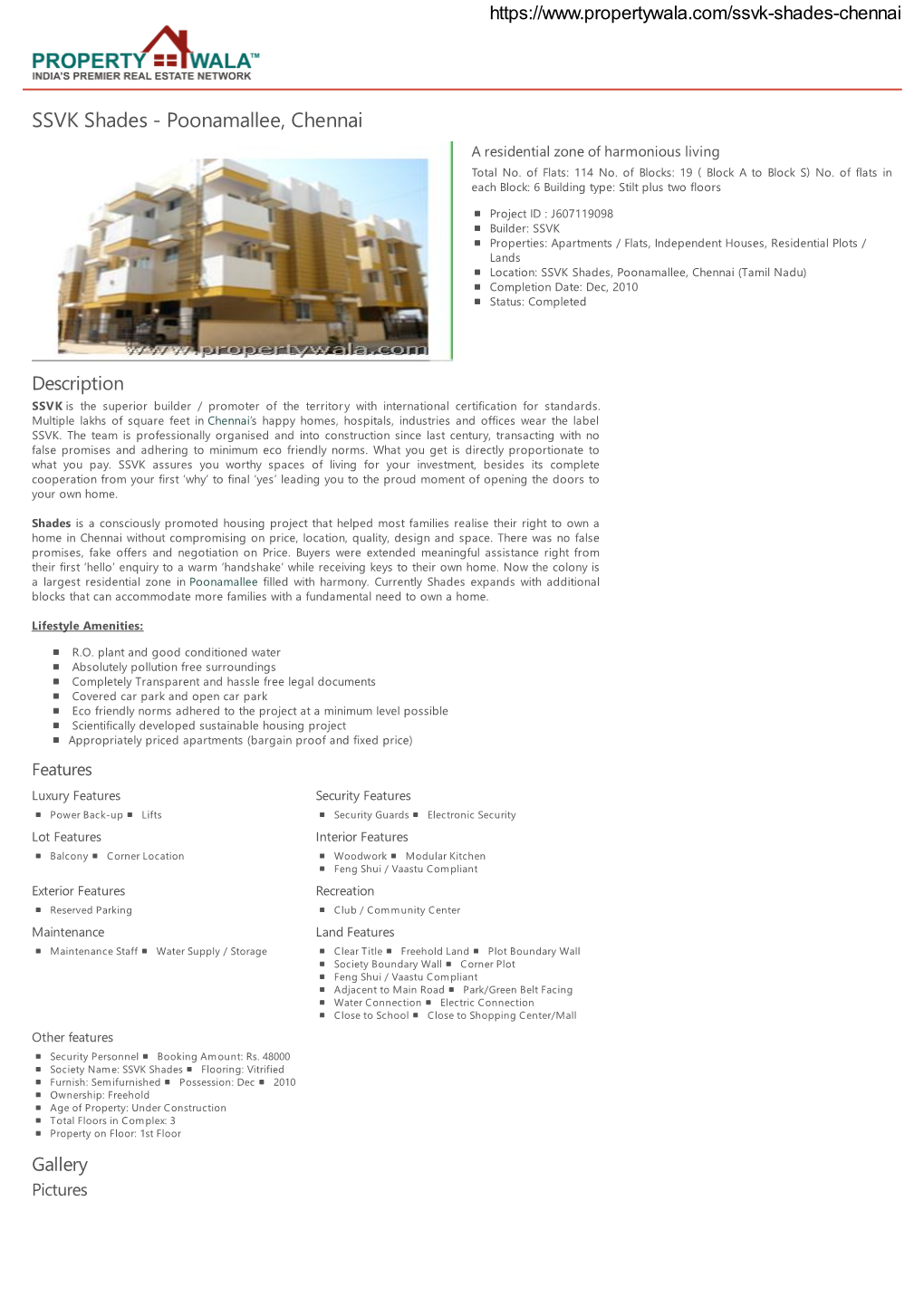 SSVK Shades - Poonamallee, Chennai a Residential Zone of Harmonious Living Total No