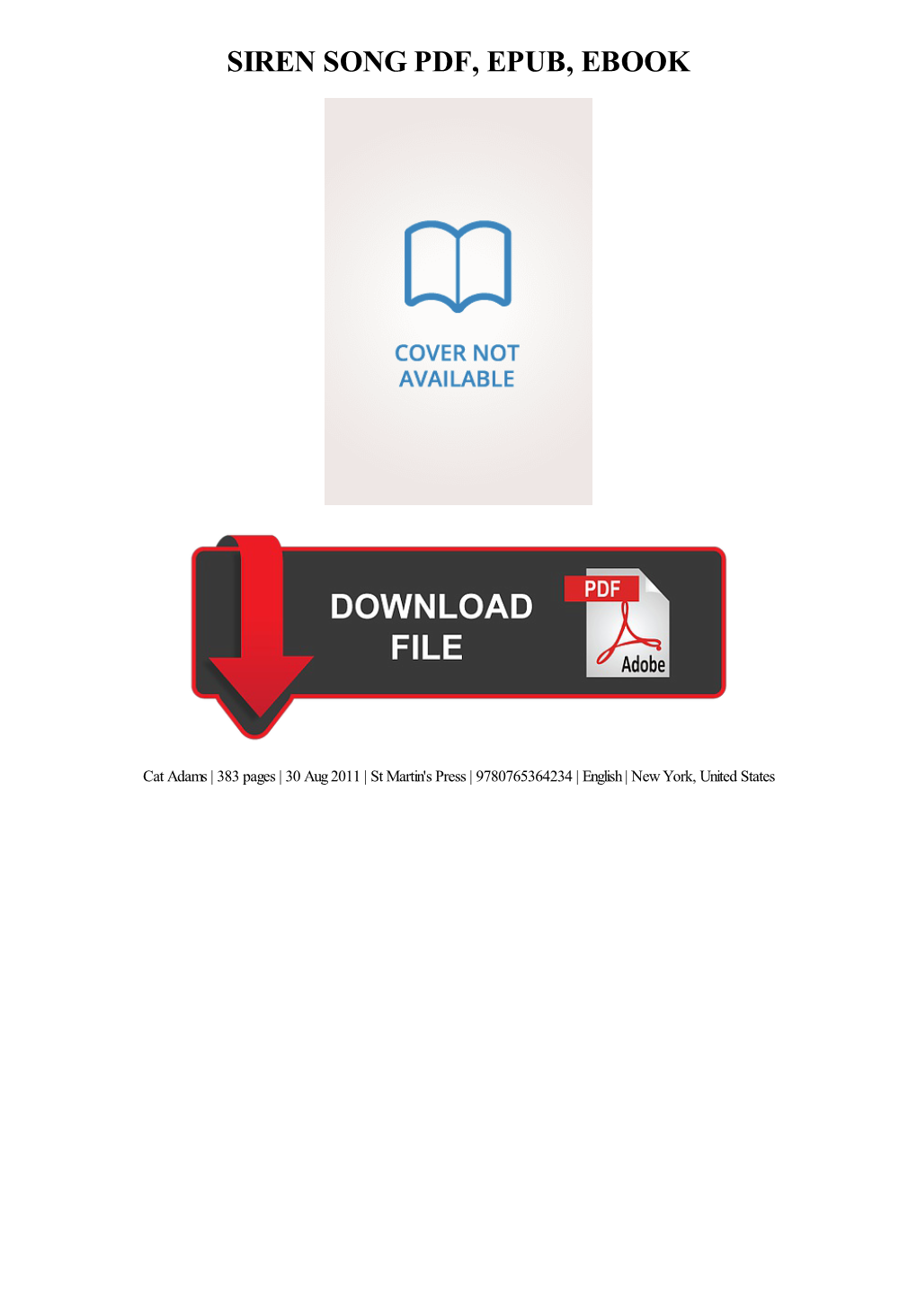 Ebook Download Siren Song Kindle