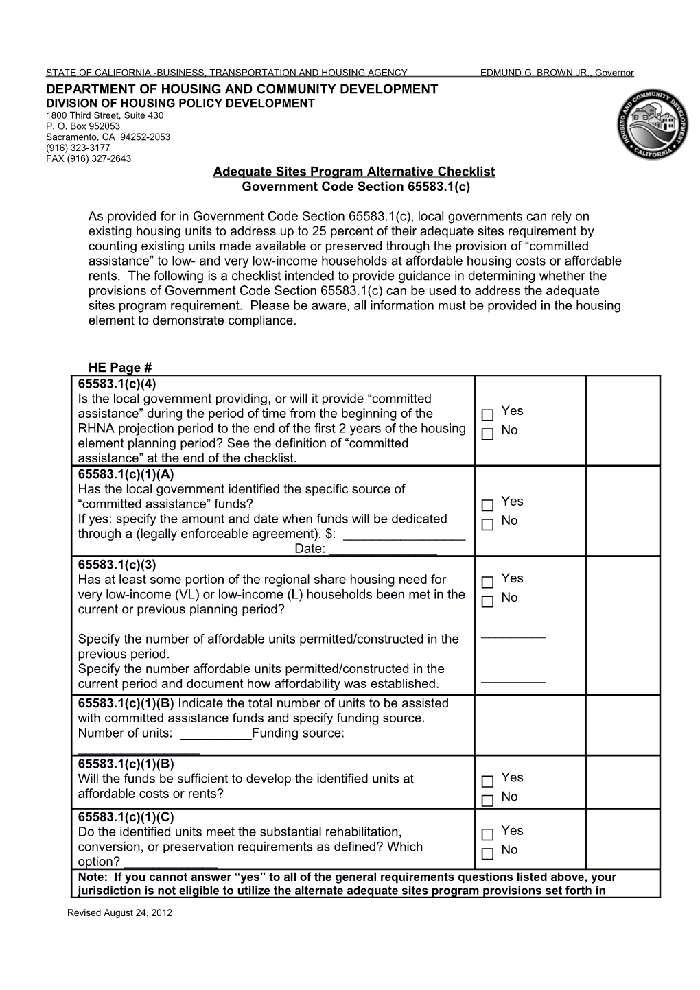 SB 1087 (Infra Priority) Memo to Locals