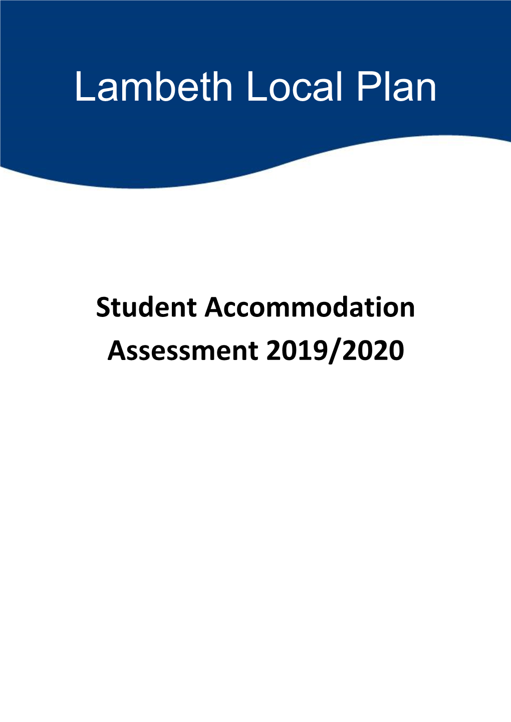 Student Accommodation Assessment 2019/2020