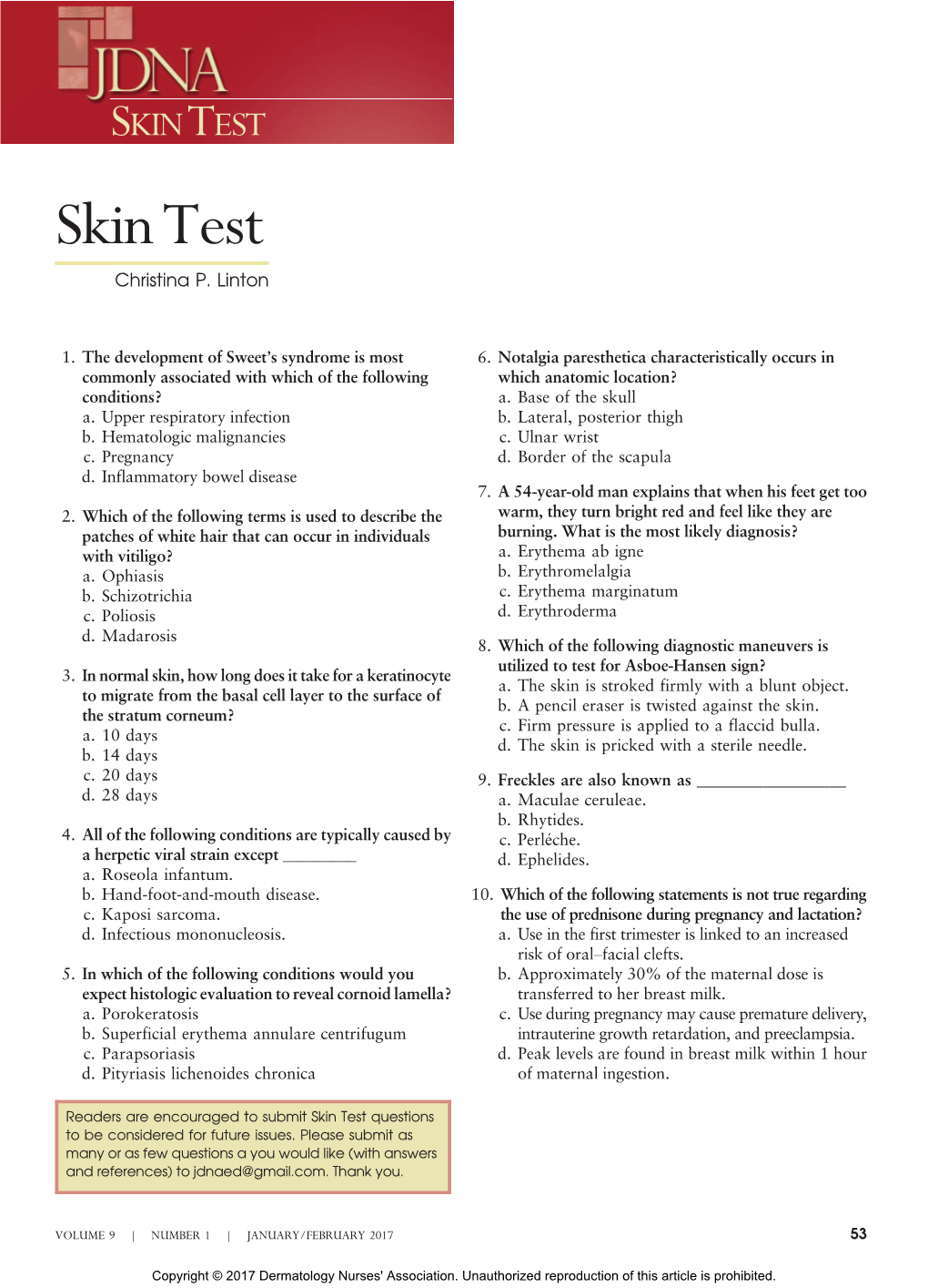 Skin Test Christina P