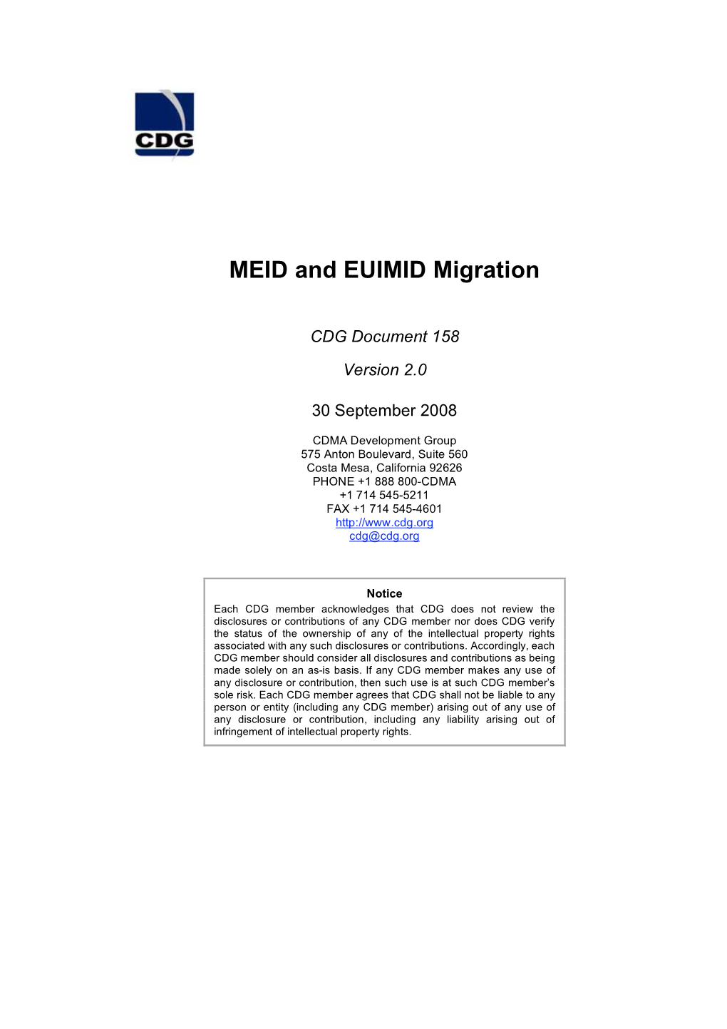 MEID and EUIMID Migration