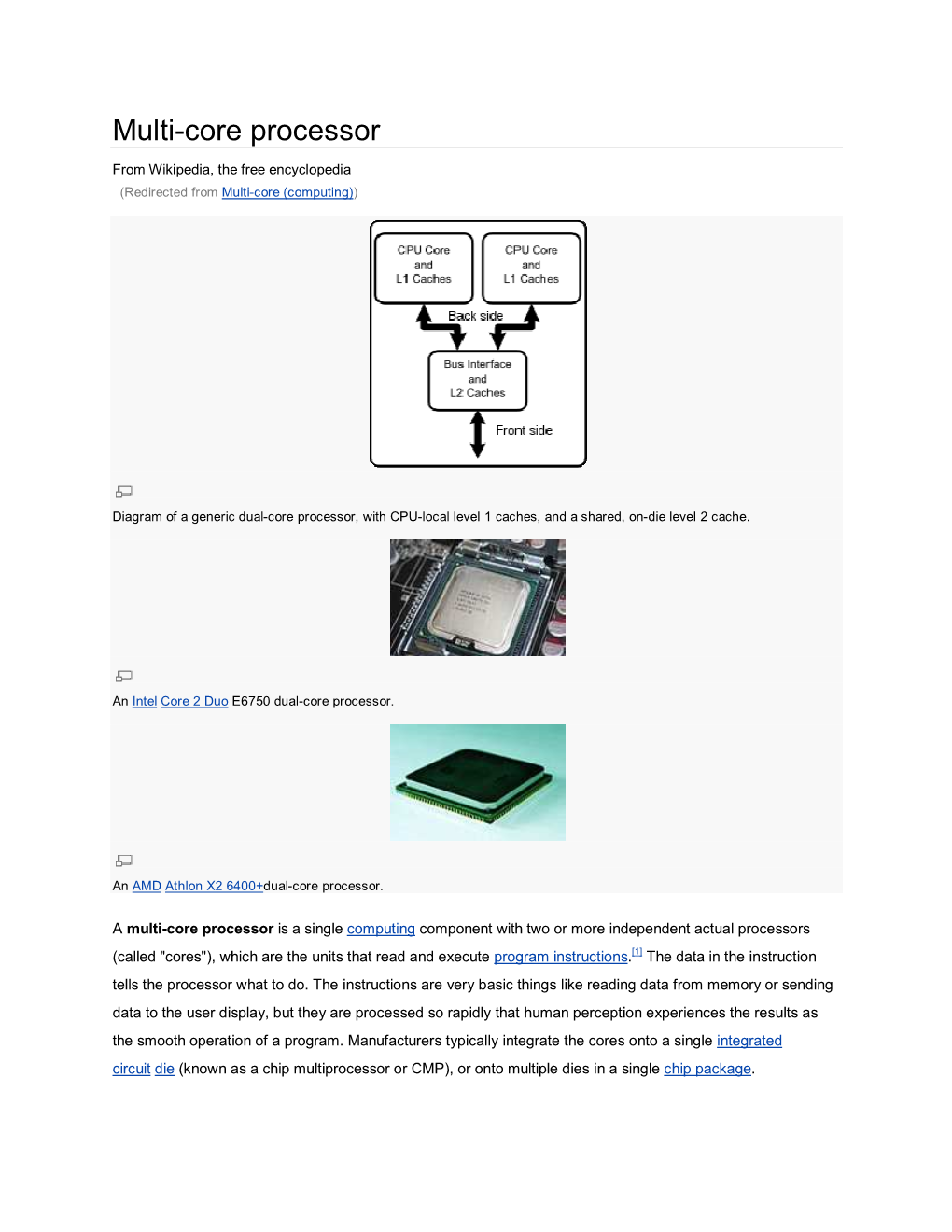 Multi-Core Processor