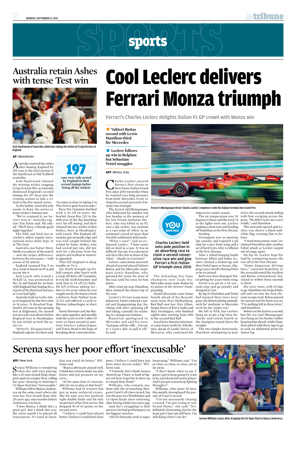 Cool Leclerc Delivers Ferrari Monza Triumph Ferrari’S Charles Leclerc Delights Italian F1 GP Crowd with Monza Win