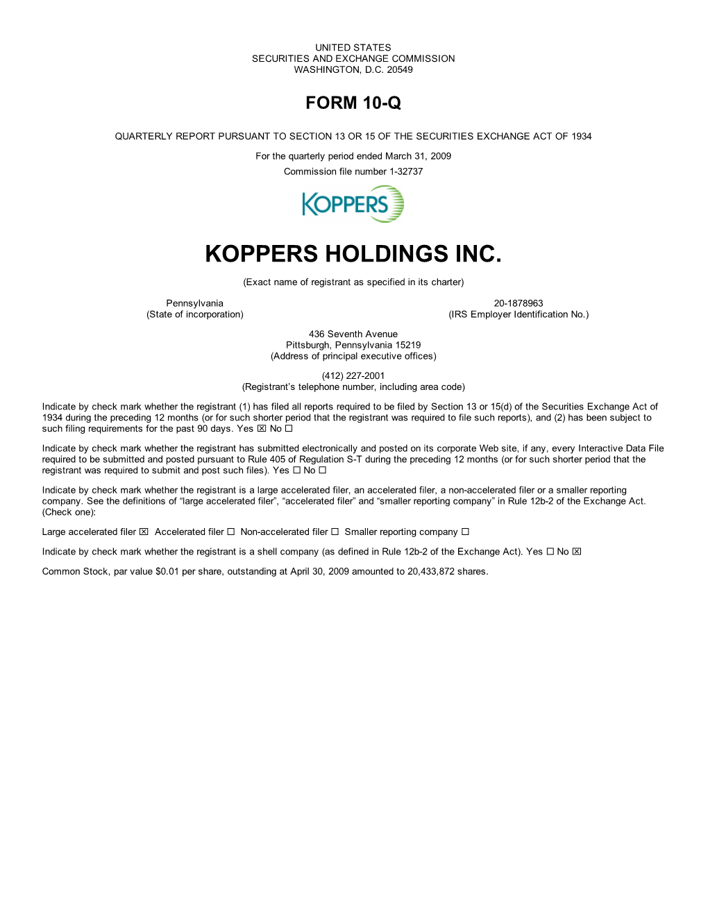 Koppers Holdings Inc