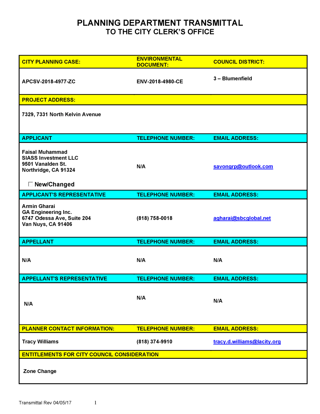 Report from Area Planning Commission