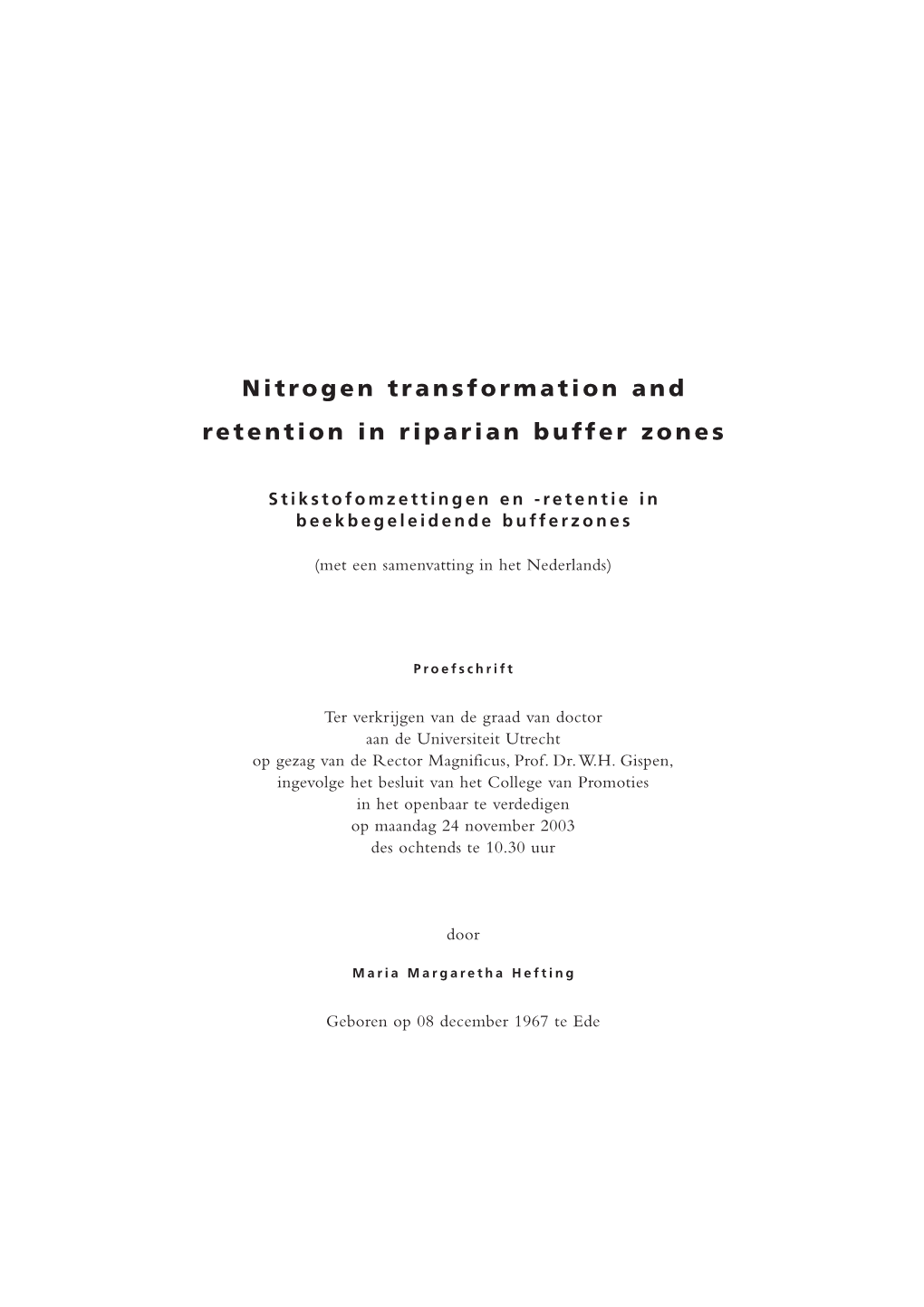 Chapter 3 Nitrous Oxide Emission and Denitrification in Chronically