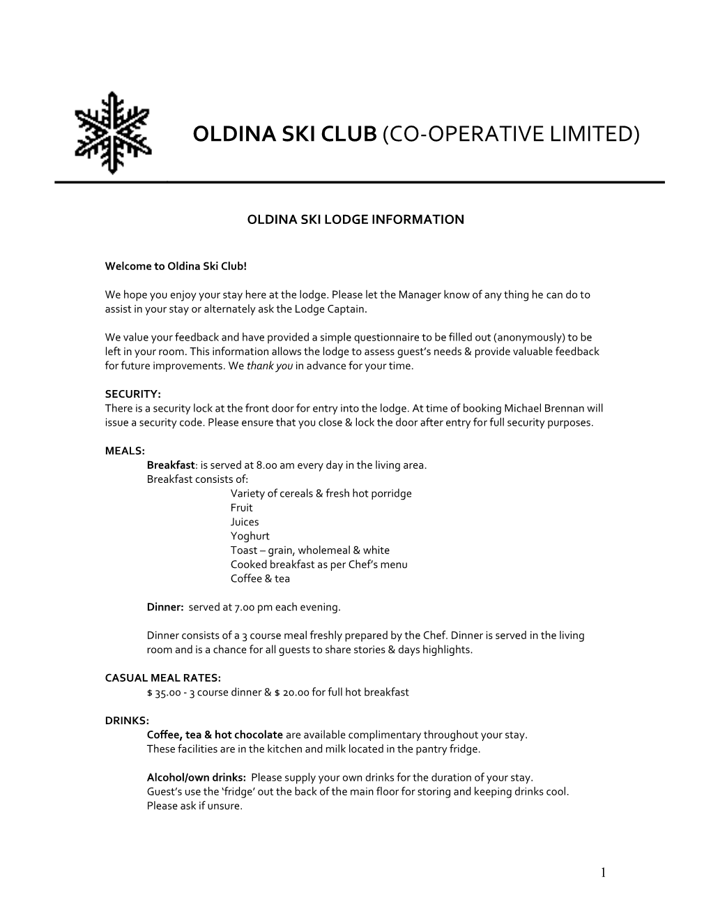 Oldina Information