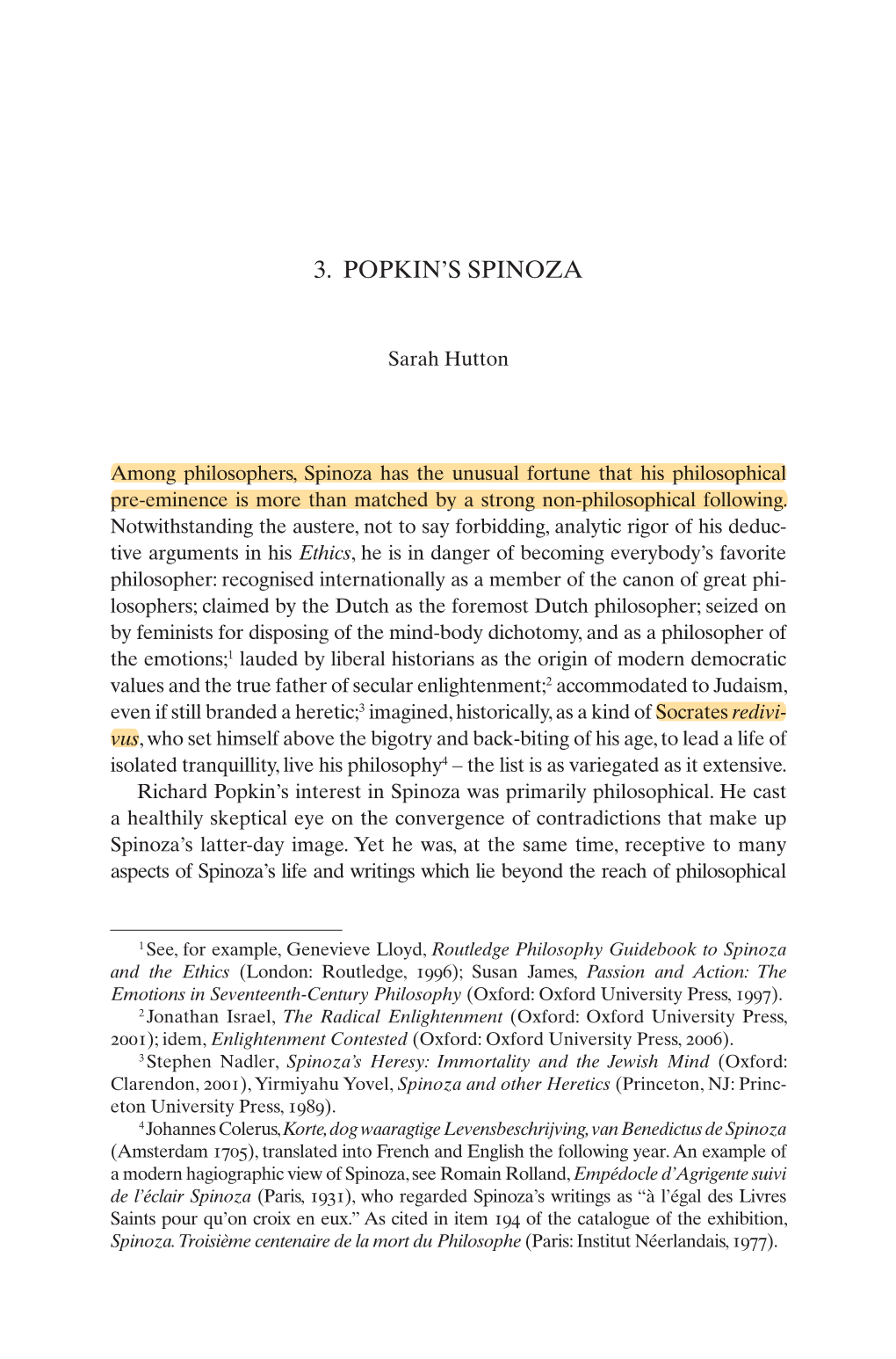 3. Popkin's Spinoza