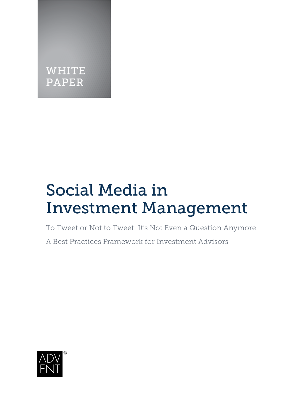 Social Media in Investment Management