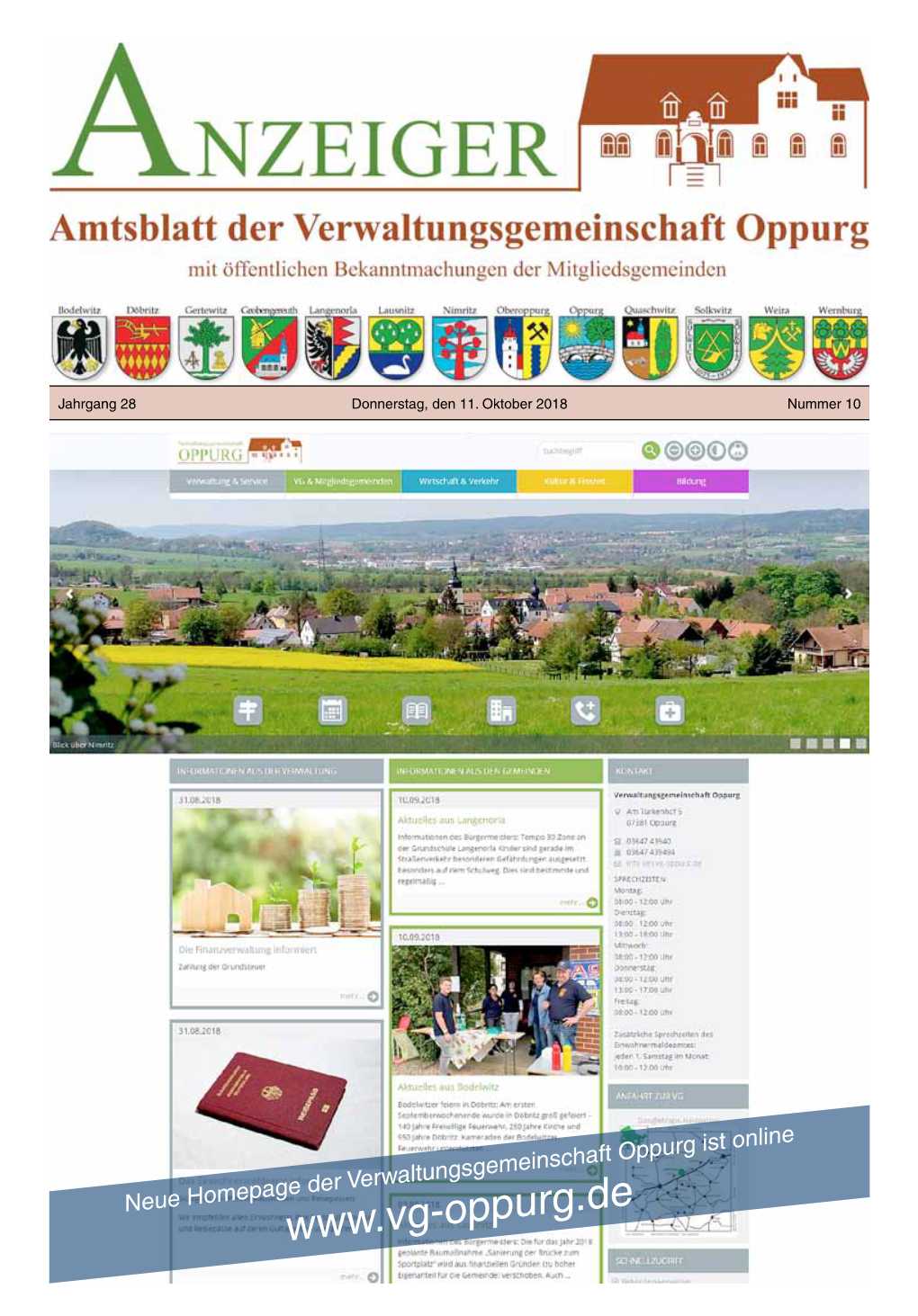 Gemeinde Oppurg Gratuliert Recht Herzlich: Sprechtag Des Thüringer Am 17