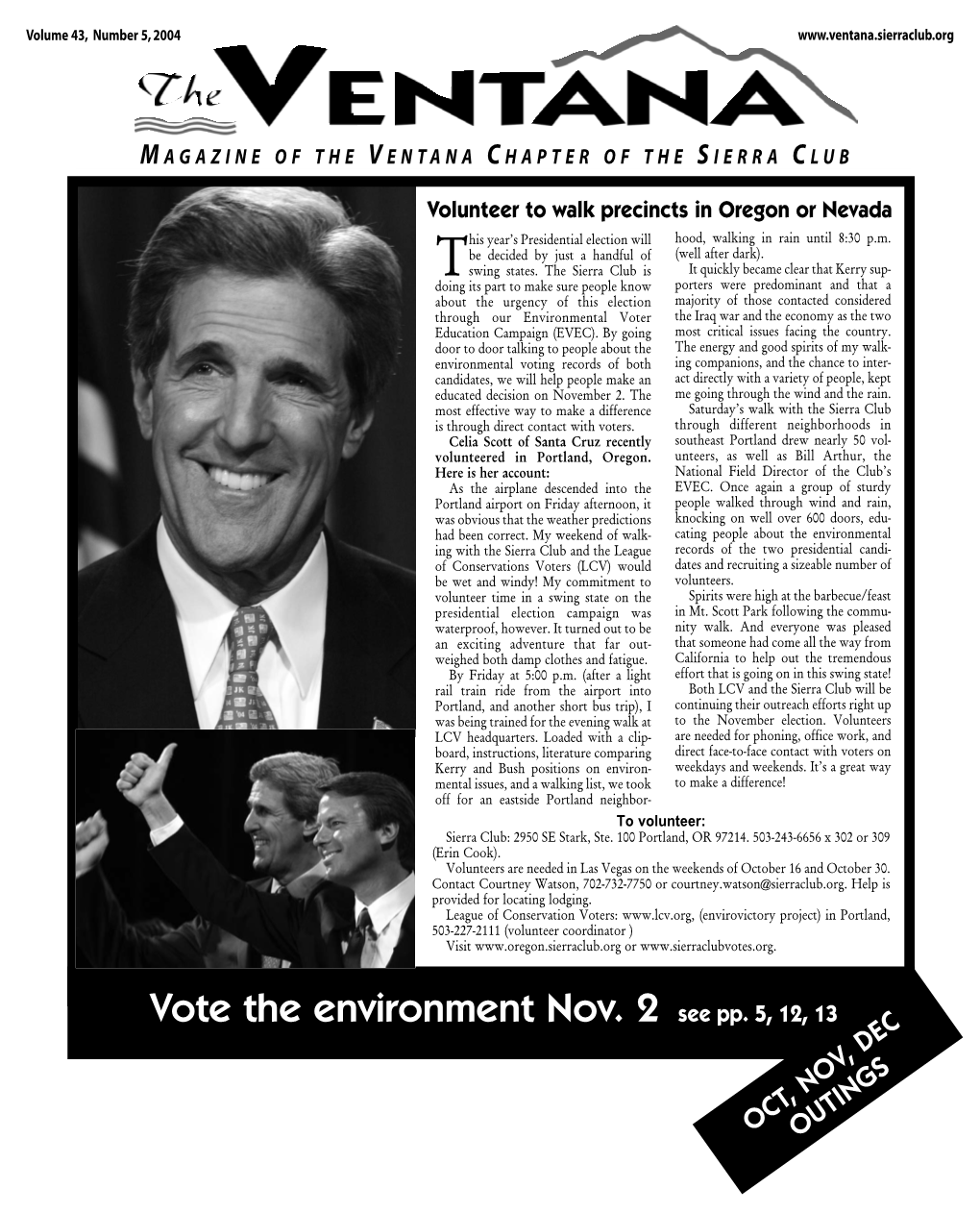 Vote the Environment Nov. 2 See Pp. 5, 12, 13