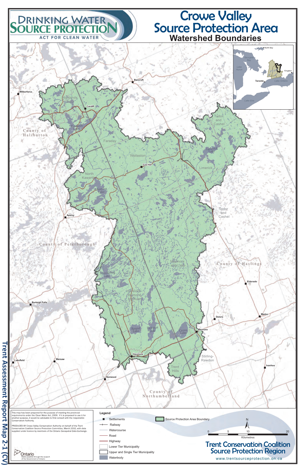 Crowe Valley Source Protection Area Watershed Boundaries