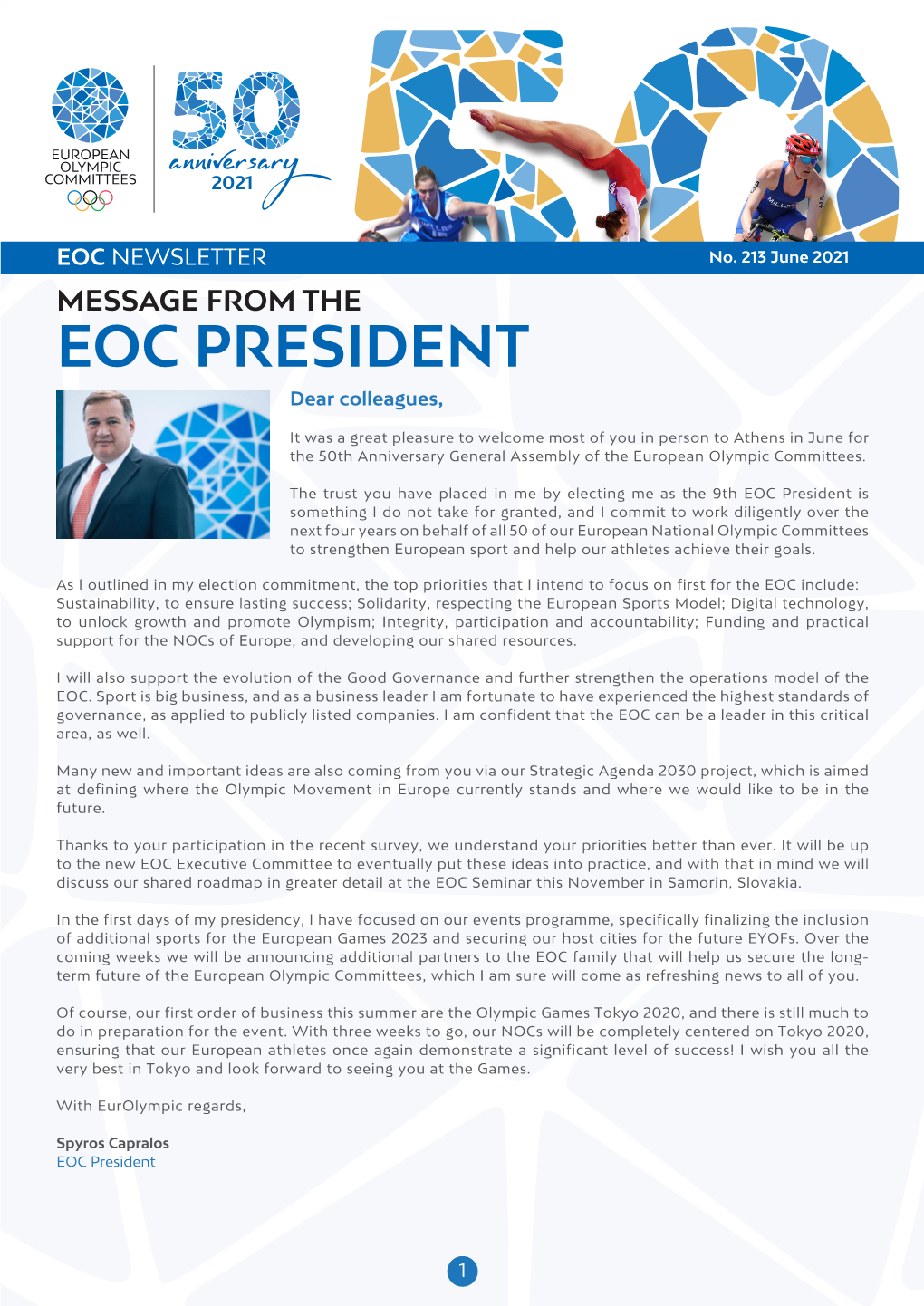 EOC PRESIDENT Dear Colleagues