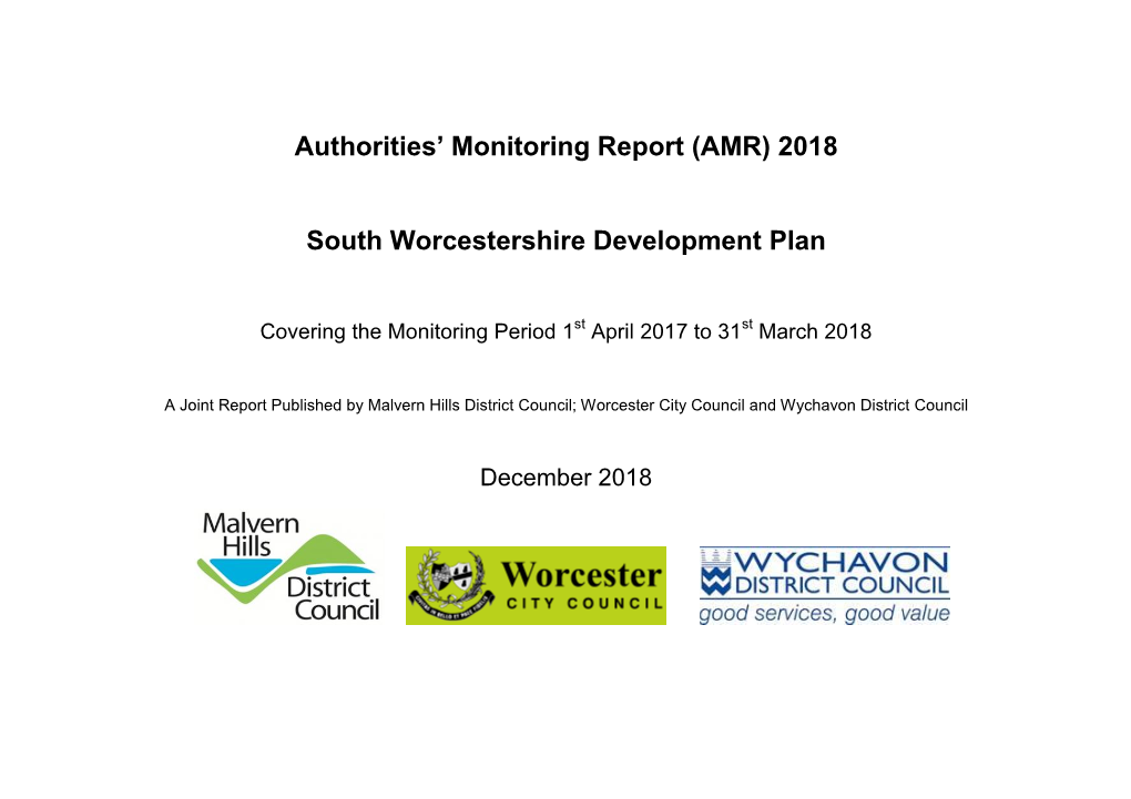 2018 South Worcestershire Development Plan