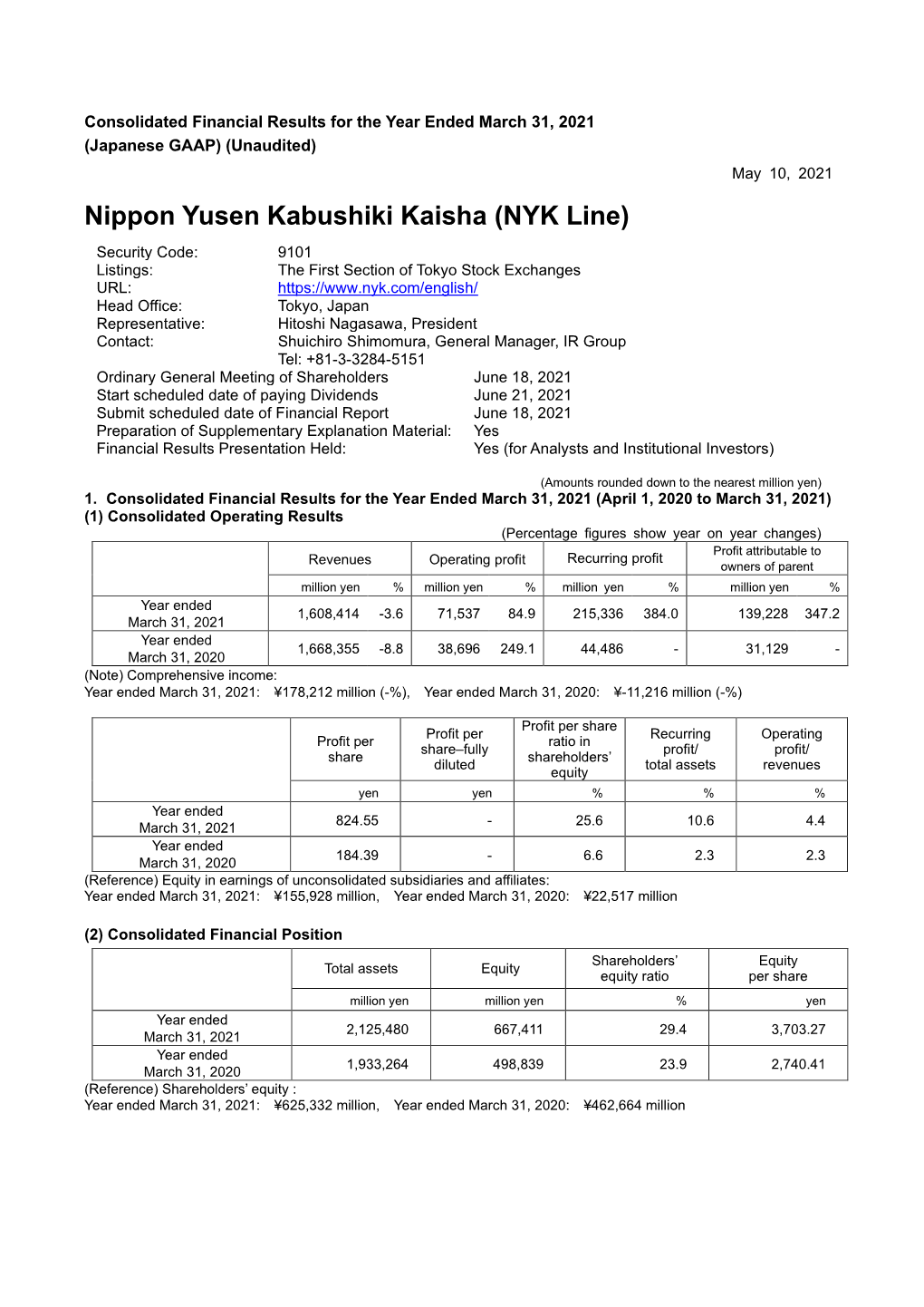 Nippon Yusen Kabushiki Kaisha (NYK Line)