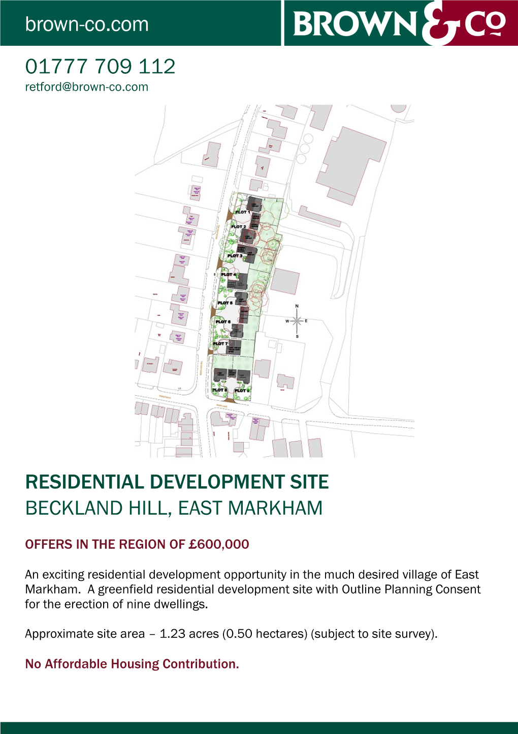 Residential Development Site Beckland Hill, East Markham