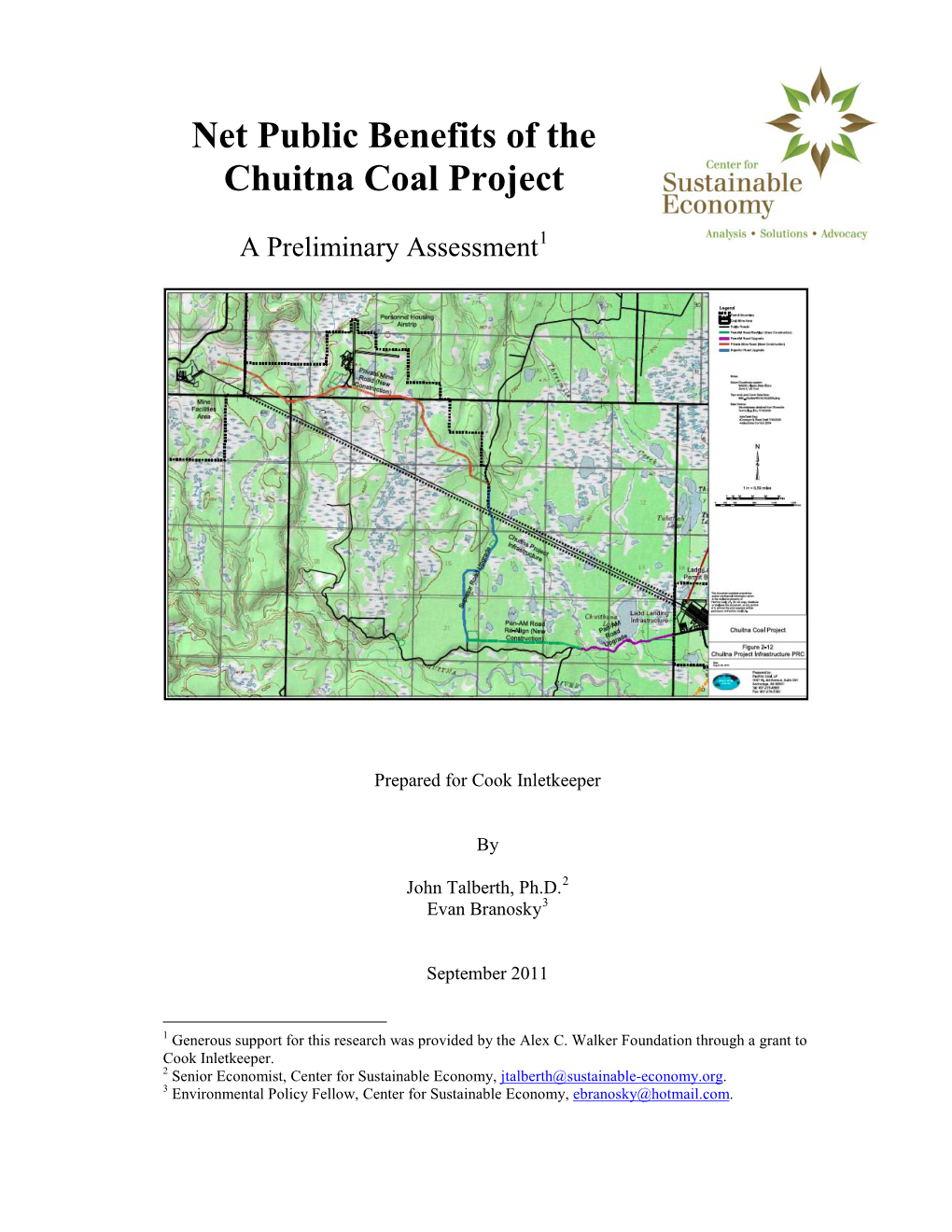 Net Public Benefits of the Chuitna Coal Project