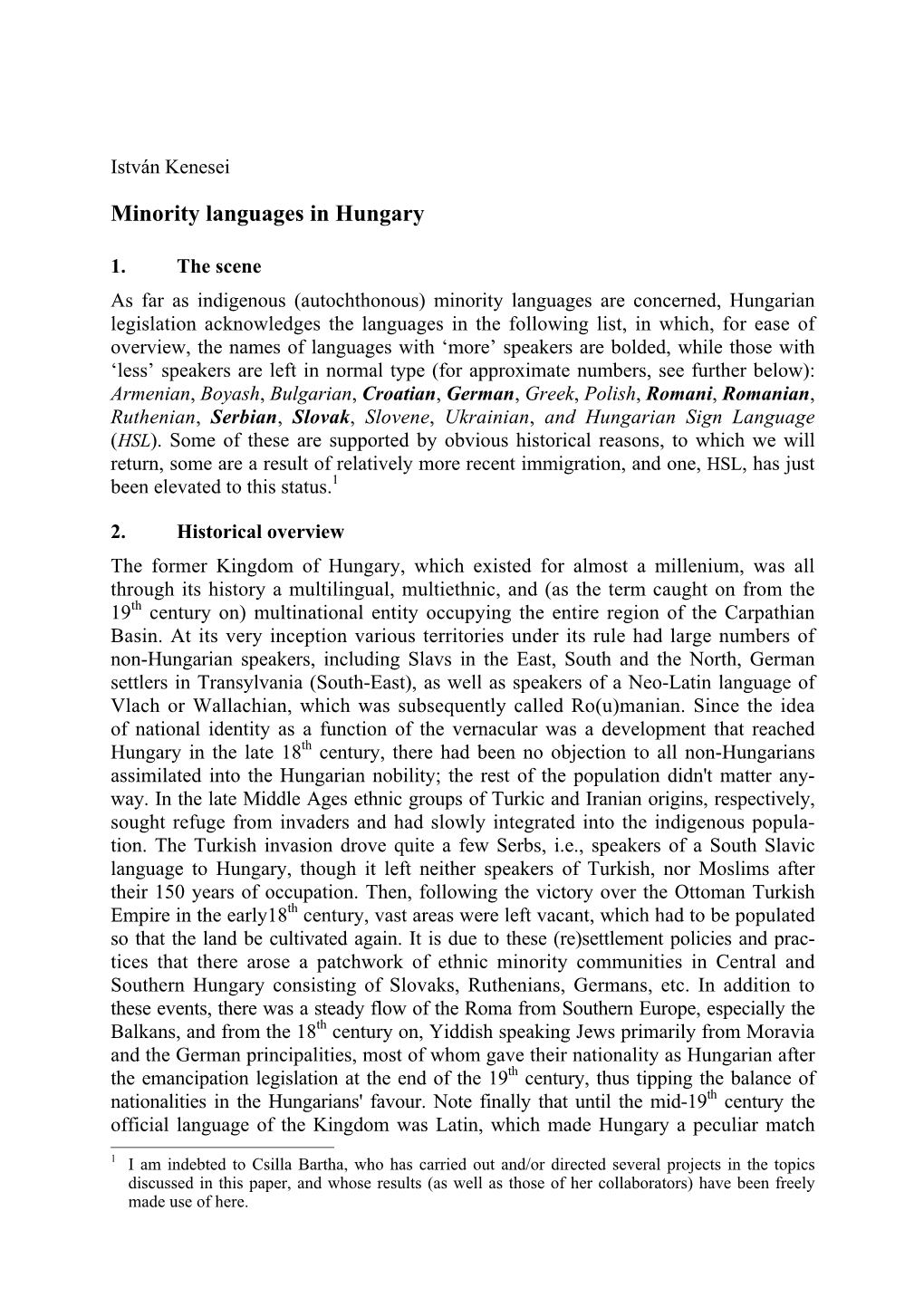 Minority Languages in Hungary