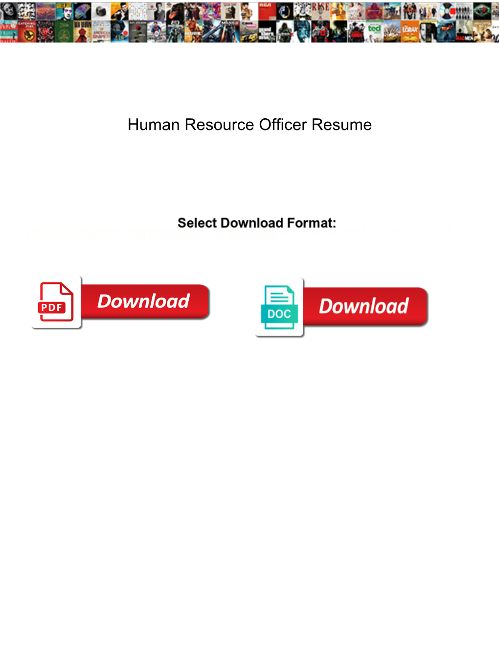 Human Resource Officer Resume