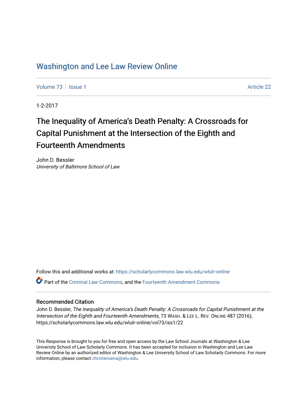 The Inequality of America's Death Penalty