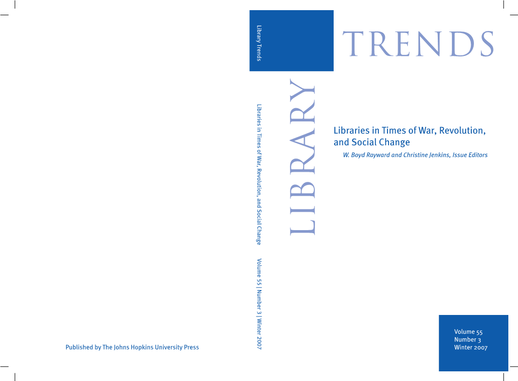 Library Trends V.55, No.3 Winter 2007