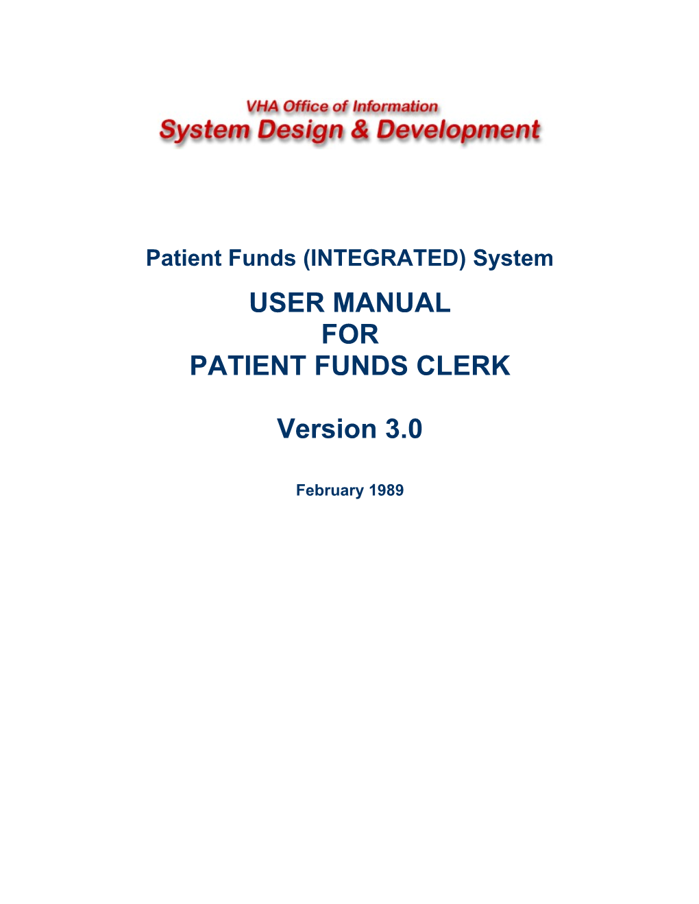 IFCAP - Personal Funds of Patients System