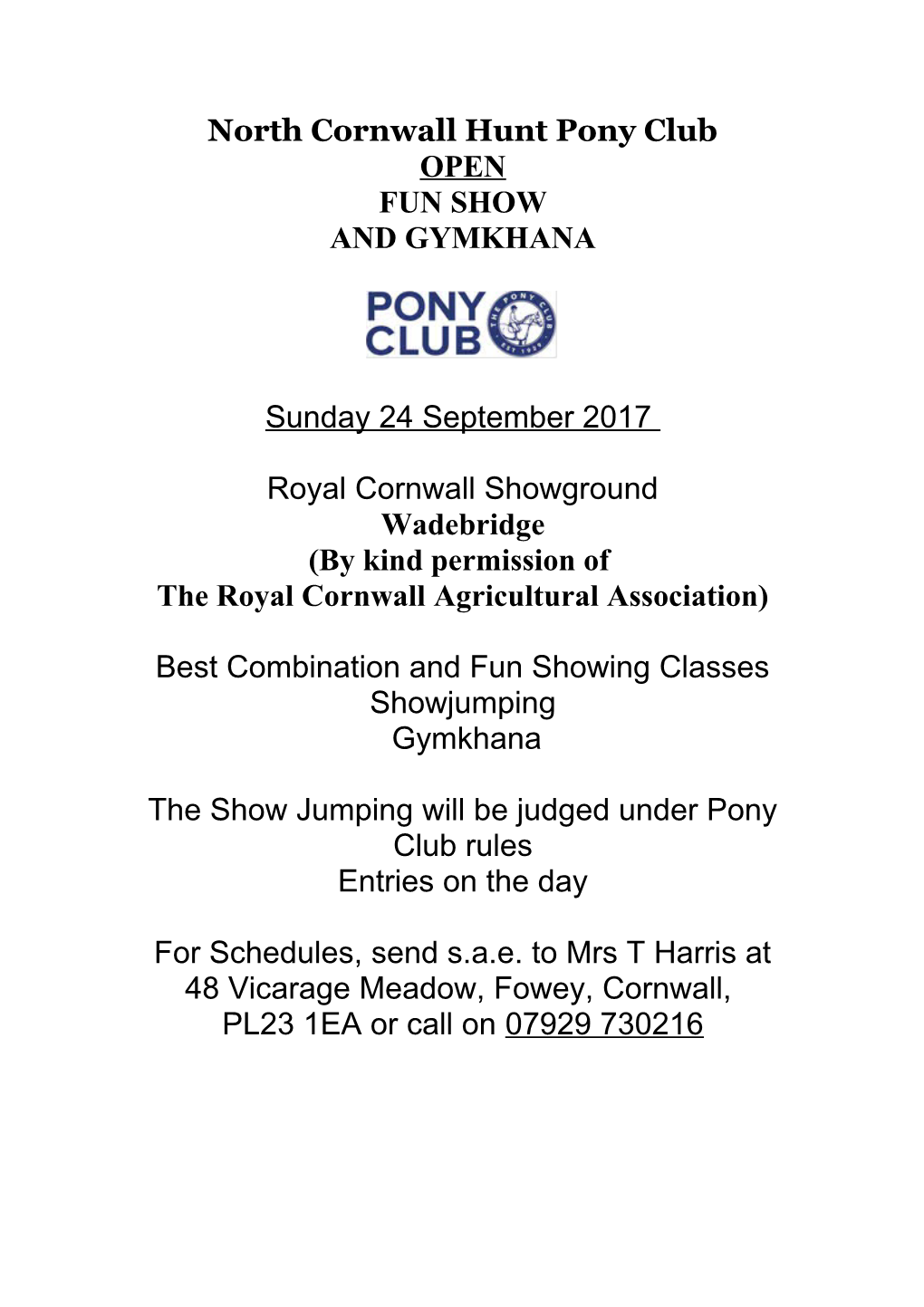 North Cornwall Hunt Pony Club