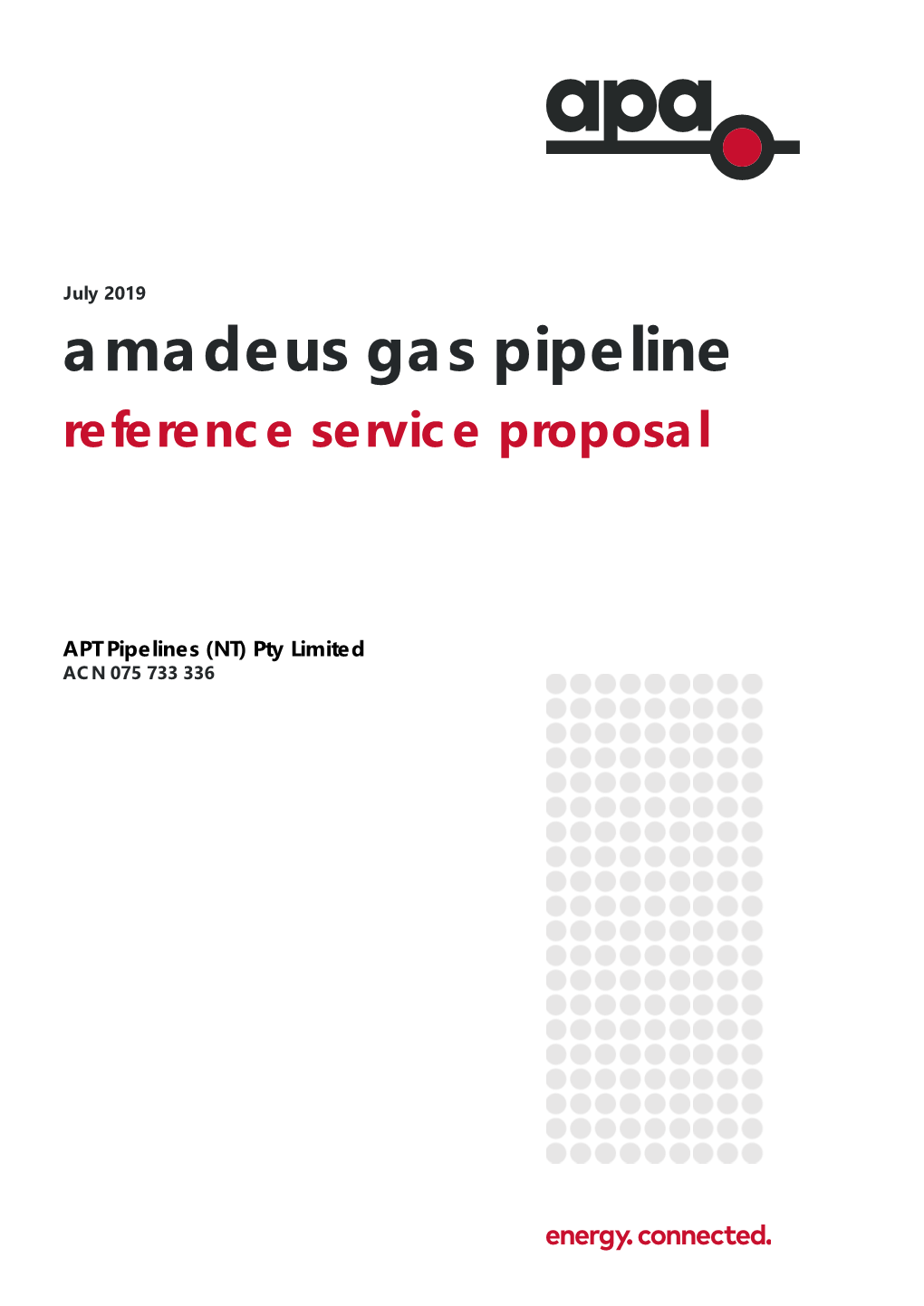 Amadeus Gas Pipeline Reference Service Proposal