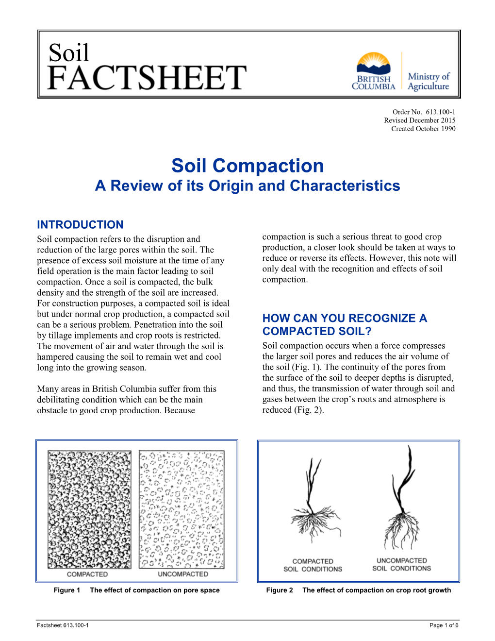 Soil Compaction a Review of Its Origin and Characteristics