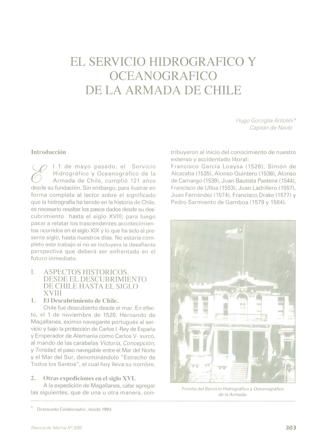 El Servicio Hidrográfico Y Oceanográfico De La Armada