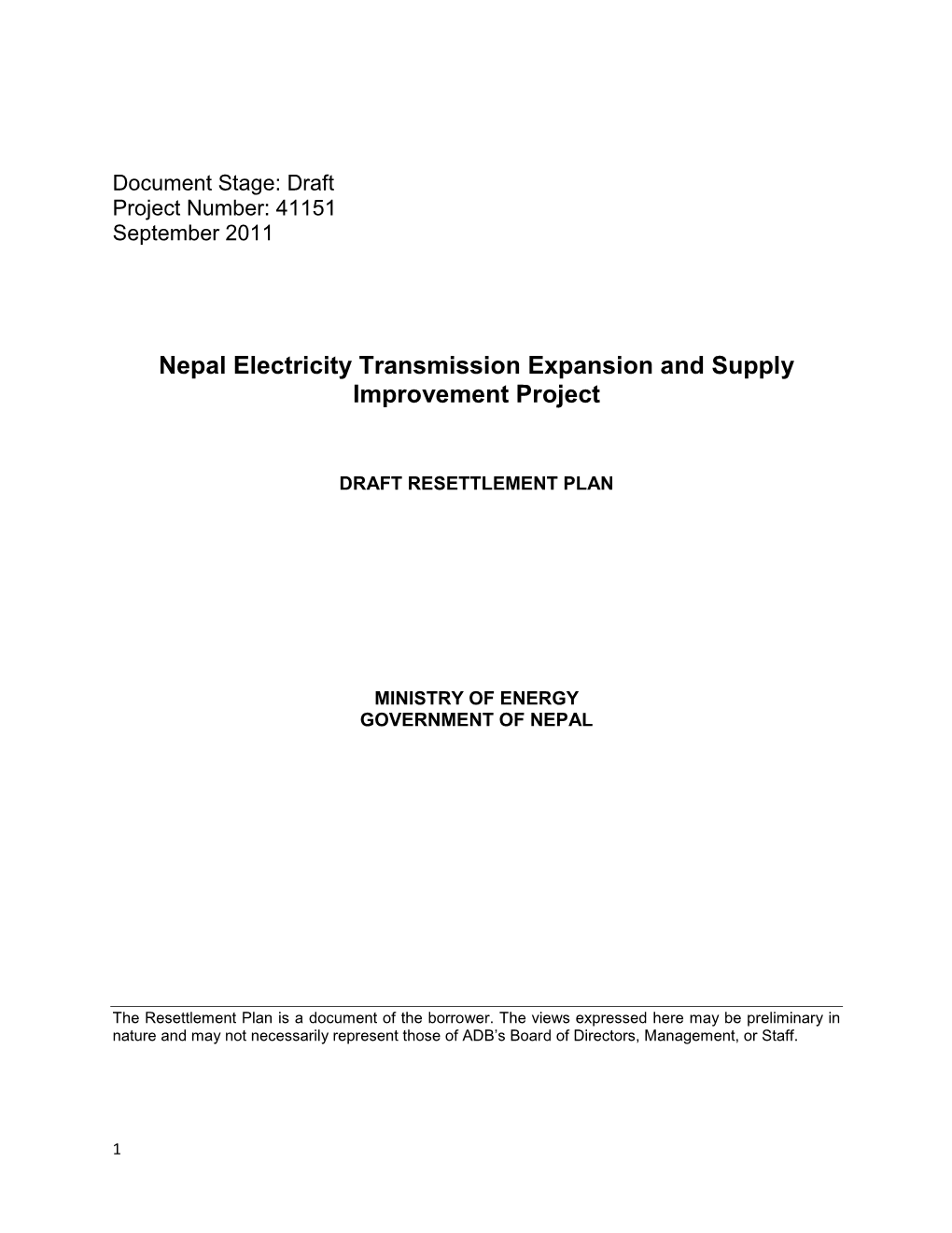 Electricity Transmission Expansion and Supply Improvement Project